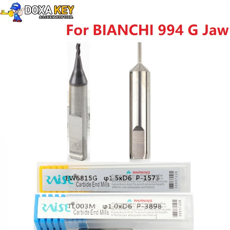 2pcs/lot For Bianchi B994 G Jaw cutter 1.5mm 1.0mm KEYLINE 994 laser end milling cutter