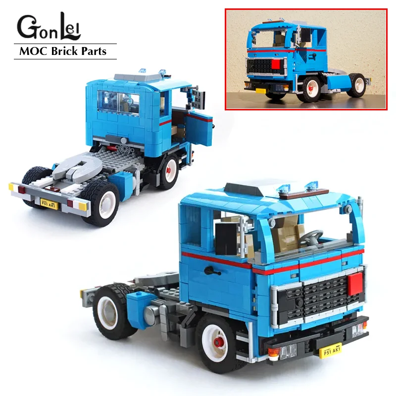 NEW 1051PCS Creative Expert FTF Trucks Trailer Cars Model MOC Building Block Vehicel Assemble Bricks DIY Toys Collection Gifts