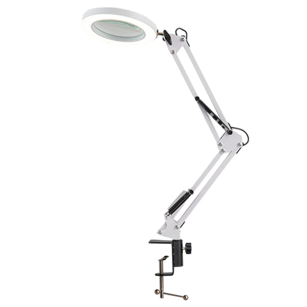 

10X Beauty Magnifying Lamp LED Illuminated Magnifier Light with Light Stand 3 Color Modes for Reading Soldering