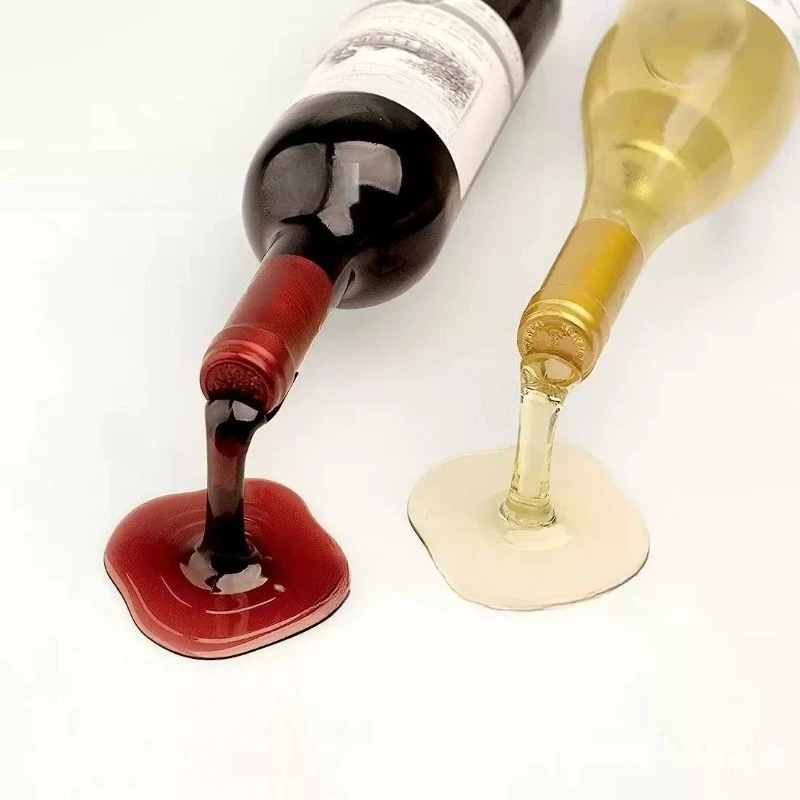 Overflowing Wine Bottle Display Rack, Decorative Wine Tray Hanger Wine Bottle Support Holder
