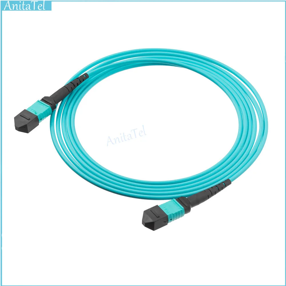 

1PCS To MPO OM3 OM4 8-Core Multimode Fiber Jumper Patch Cord, For QSFP+Transceivers Application