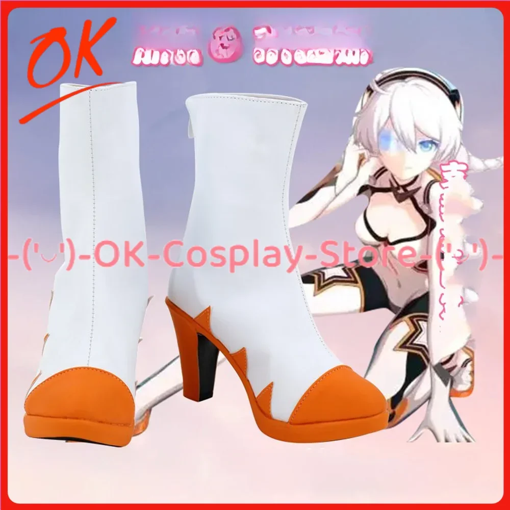 [Customized] Honkai Impact 3 Kiana Kaslana Cosplay Shoes Anime Roleplay Prop Halloween Carnival Holiday Party PU Leather Boots