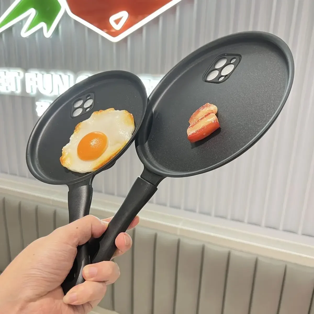 TIKTOK Hot Phone Case Funny Fried Egg for iPhone 14 13 11 12 Pro max X XS XR Phone Case All Inclusive Drop proof Silicone Case