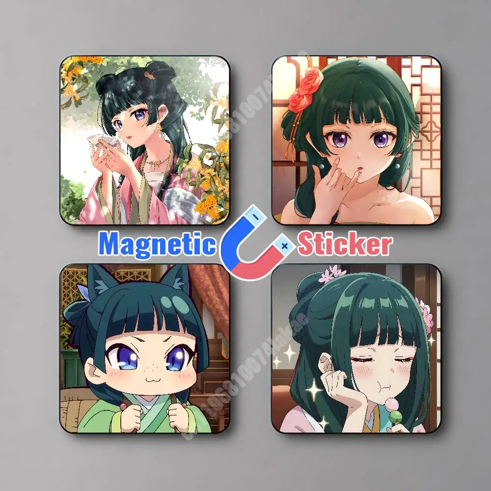 Maomao The A-Apothecary D-Diaries Magnetic Sticker Reusable Fridge Decal for Metal Surfaces Magnet Marker