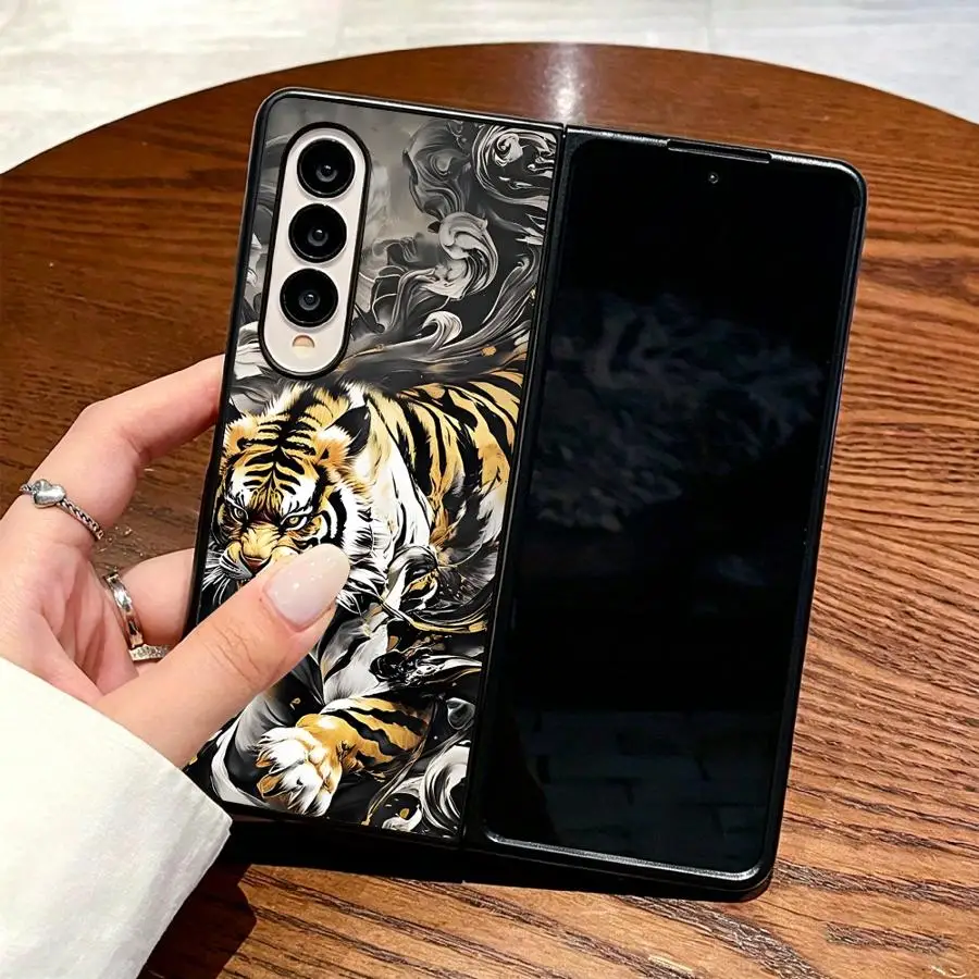 Ukiyo E Tiger Phone Cover Case for Samsung Galaxy Z Flip 7 6 5 4 3 Z Fold 7 6 5 4 3
