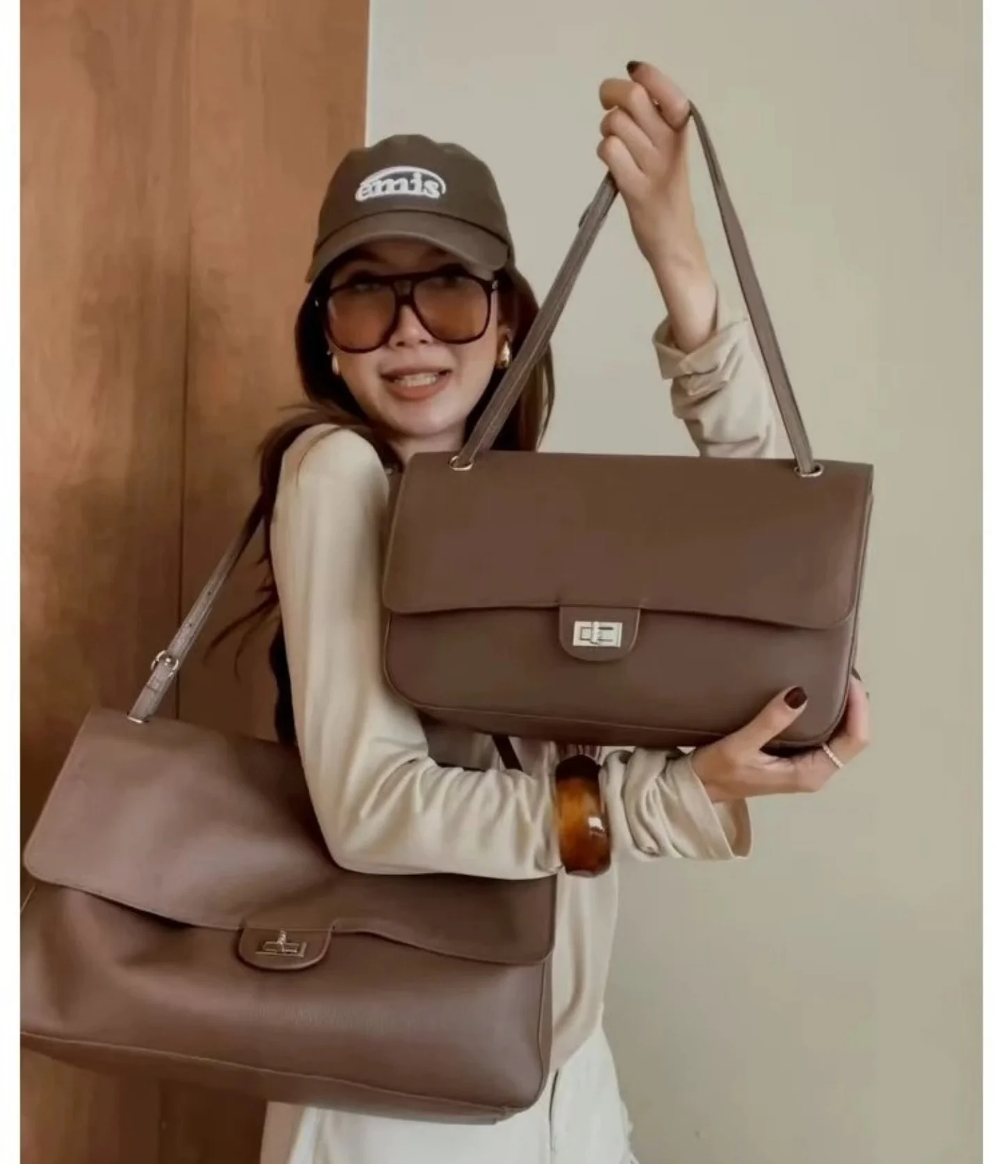 2026 Luxury Design Genuine Leather Crossbody Bag, High-End Underarm Shoulder Tote for Women, Large Capacity Commuter Purse - view 5