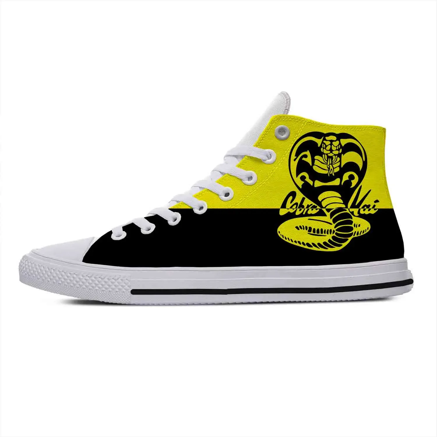 Cobra Kai-Zapatillas altas con Logo para hombre y mujer, zapatos deportivos informales de lona para correr, calzado ligero con estampado 3D