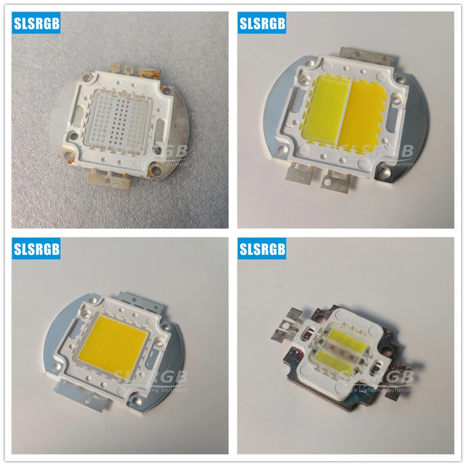 SLS 100W 200W 30W LED COB Beads Chip Warm Cold White For 2 eyes 4 Eyes COB Audience Light Floodlight Lamp LED COB Chips