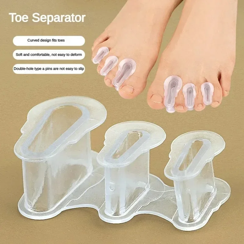 1Pair Hammer Gel Thumb Foot Care Splitter Bunion Corrector Silicone Overlap Separators Toe Orthosis Clip Pads