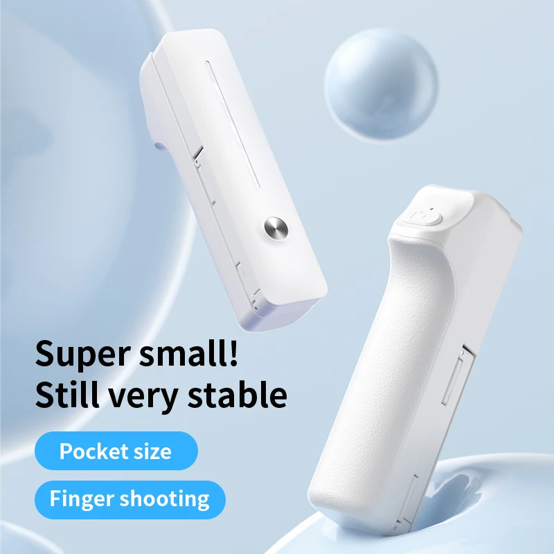 Mini Pocket Wireless Bluetooth Selfie Stick Ergonomischer Anti-Rutsch-Griff Fingerknopf Stabiles faltbares Einbeinstativ Stativ