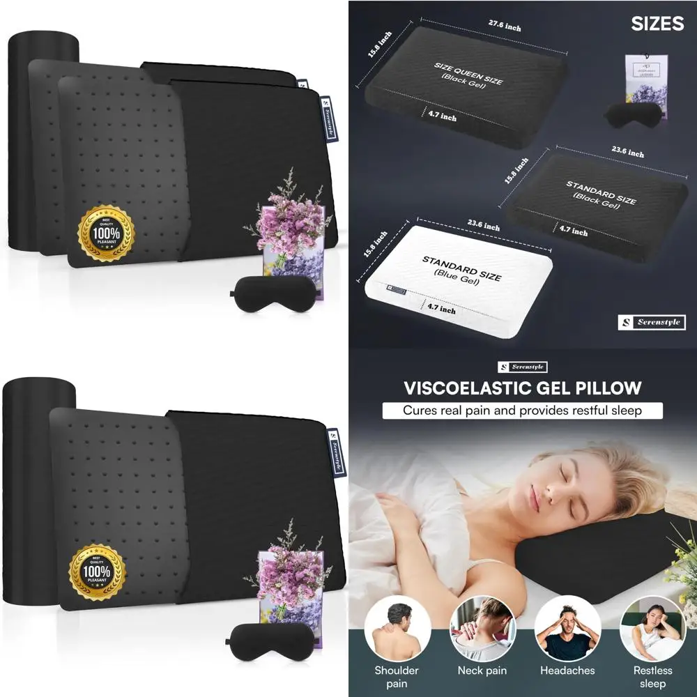 

Orthopedic Memory Foam Pillows for Hotel-Quality Sleep, Soft Washable Cover, Medium Firmness