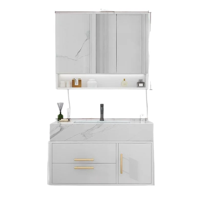 

New smart bathroom cabinet combination, splash-proof, solid wood, toilet