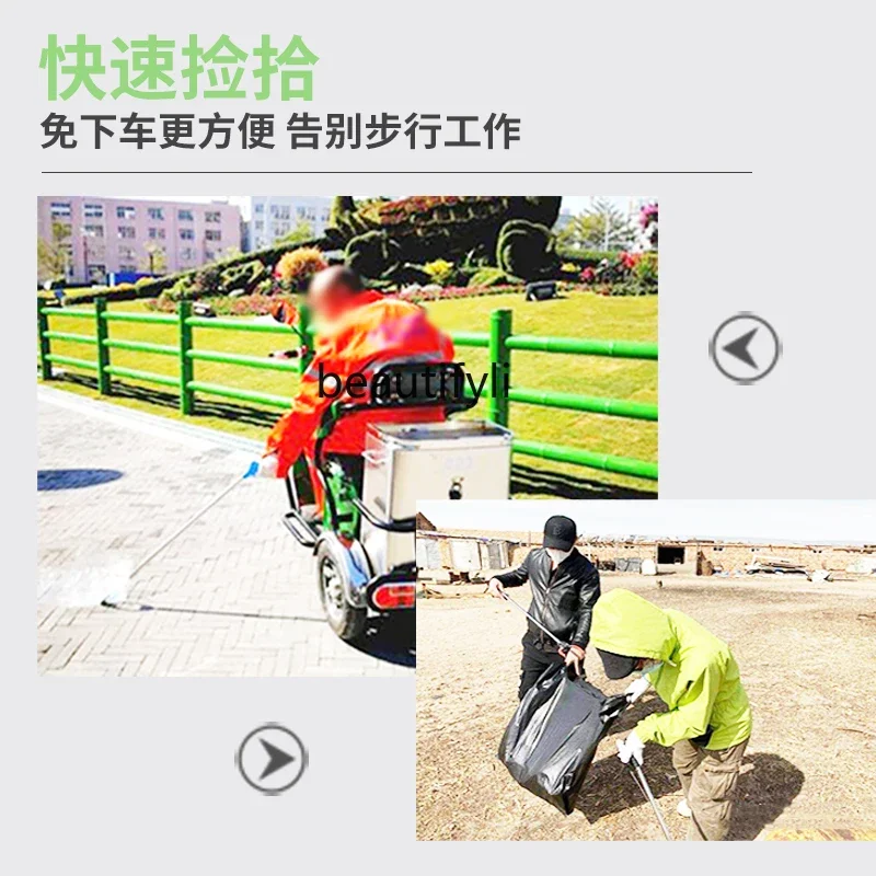 

CC Quick pickup garbage truck 304 stainless steel, small electric three-wheel cleaning and sanitation truck