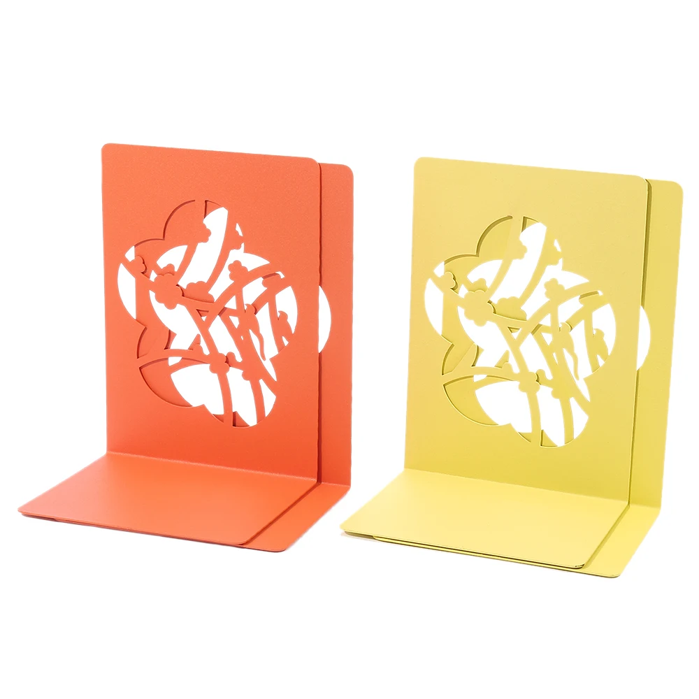 New Style 4 Color Plum and Bird Book Ends for Heavy Book Shelves Duty Bookend Home Bookend Holder Stand Shelf Book rack