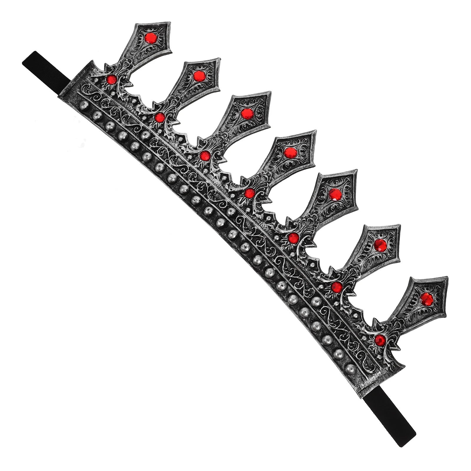

Royal King Rhinestone Crown Adjustable Fit Medieval Prince Crown Costume Birthday Cosplay Party Accessory Prince Crowns