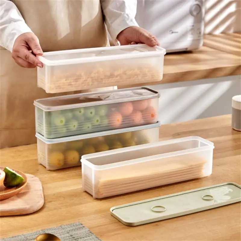 Noodle Storage Box Useful Things For Kitchen Accessory Long Noodles Crisper Box Airtight Containers For Food Item Boxes Home