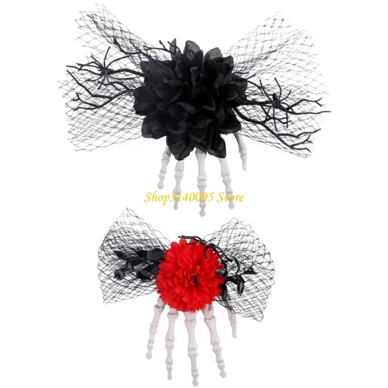

Dxae 2pcs цветочные волосы для волос для хэллоуина для вечеринки в череп -дизайне аксессуар