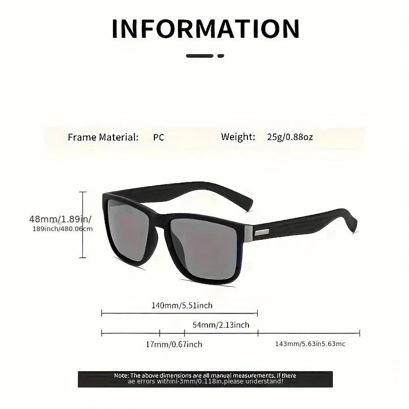 New style Men's Sporty Fashion for Cycling, Fishing & Driving - Durable PC Frame with Polarized, Includes Cleaning Cloth