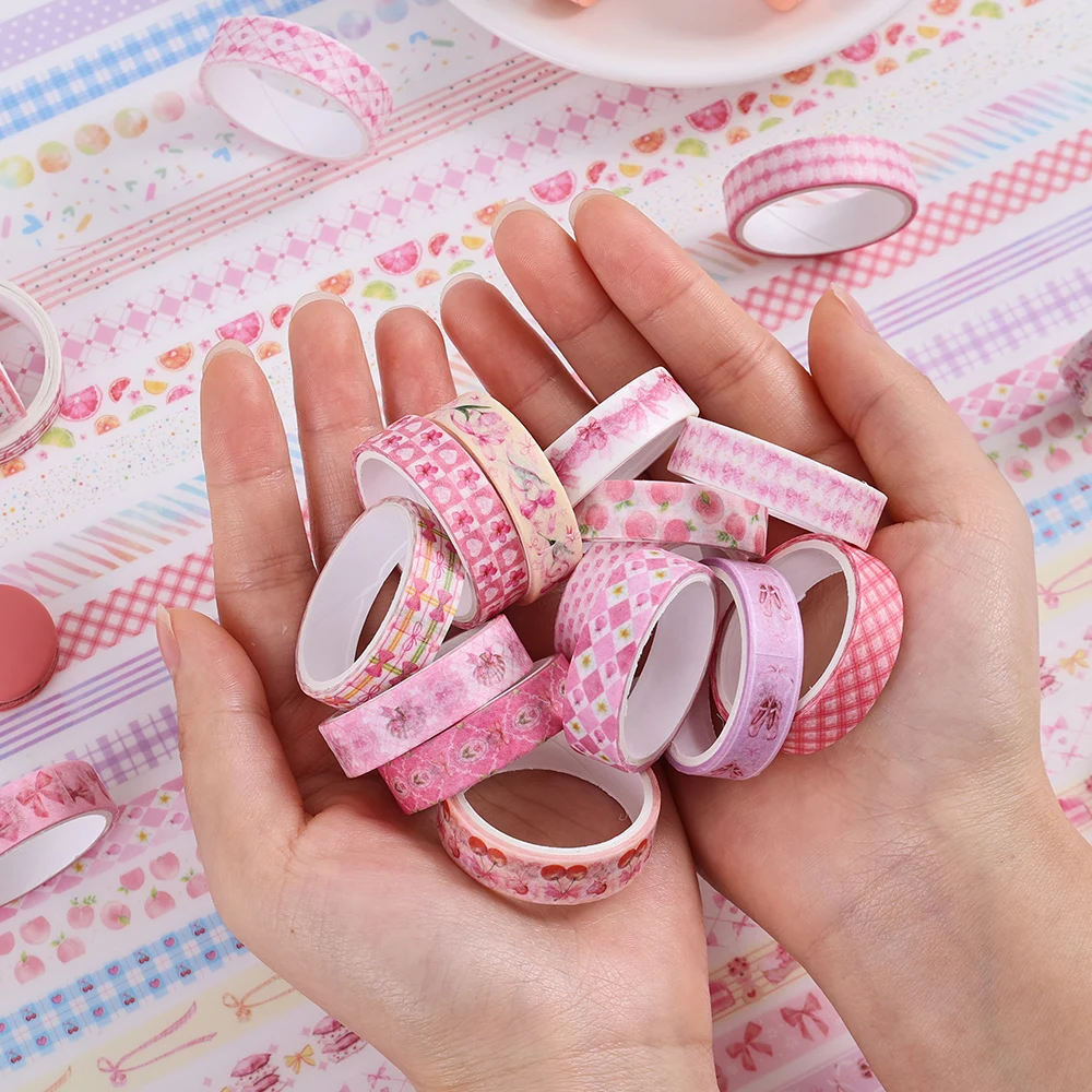 20 Rolls Macaroon Color Washi Tape With Cherry Dessert Themed Decorative Tapes for Journal Scrapbooking Planner Accessories view 4