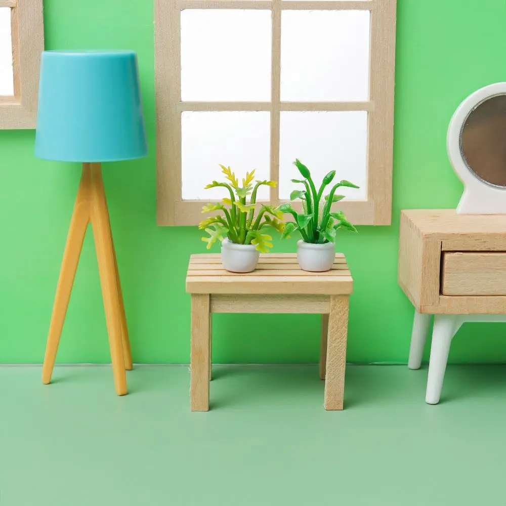 Photo Props Playing House Scene Model  House Accessories Wood Mini Stool Dollhouse Furniture Miniature Chair Sofa