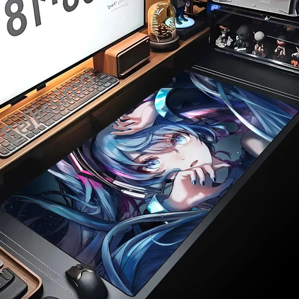 Mouse Pad Desk H-Hatsunes Miku  Protector Mouse Cartoon Anime Rubber Mat Gaming Mousepad Keyboard Mats Gamer Kawaii Cute Deskmat