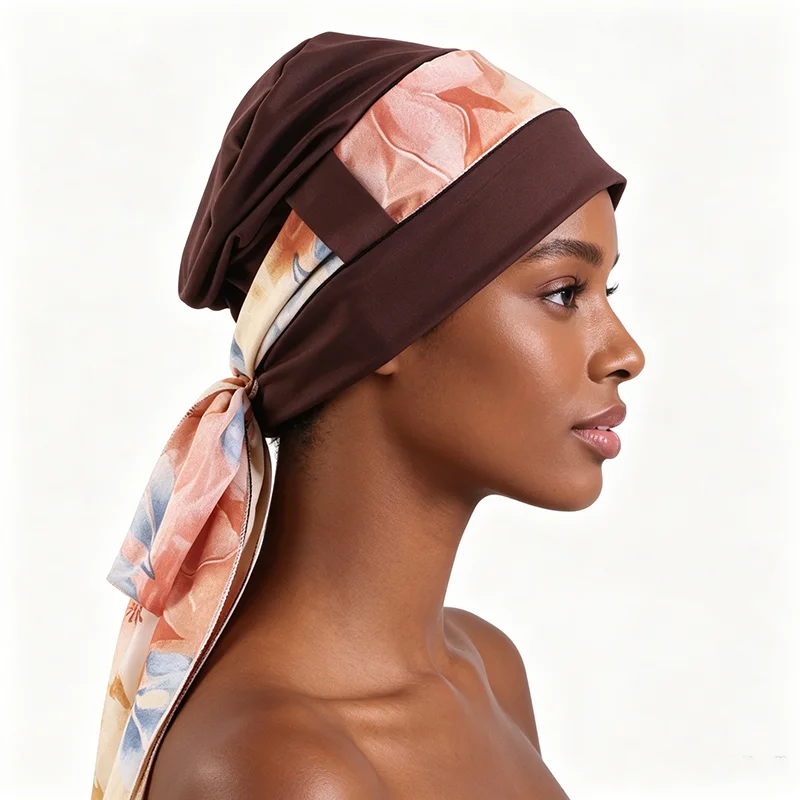 European And American Fashion  Two-piece Printed Scarf Headbands Chemotherapy Cap Head Wrap Wair Protection Cap