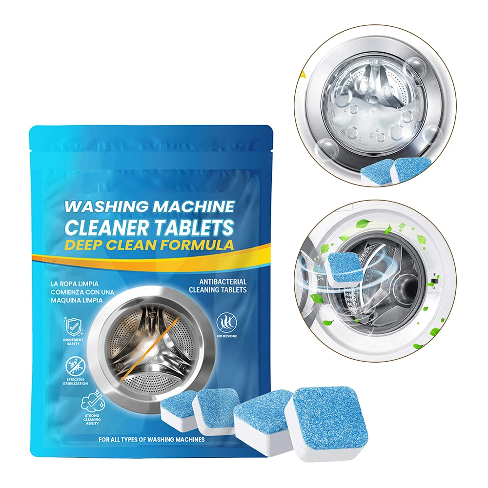 4/20/40PCS Tablets Washing Machine Effervescent Tablets Cleaner Laundry Deep Cleaning Remove Odor Decontamination Tablets