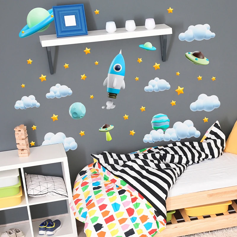 Pegatina de pared OVNI con coh - Baby Nursery Vinyl Wall Stickers reseña y precio