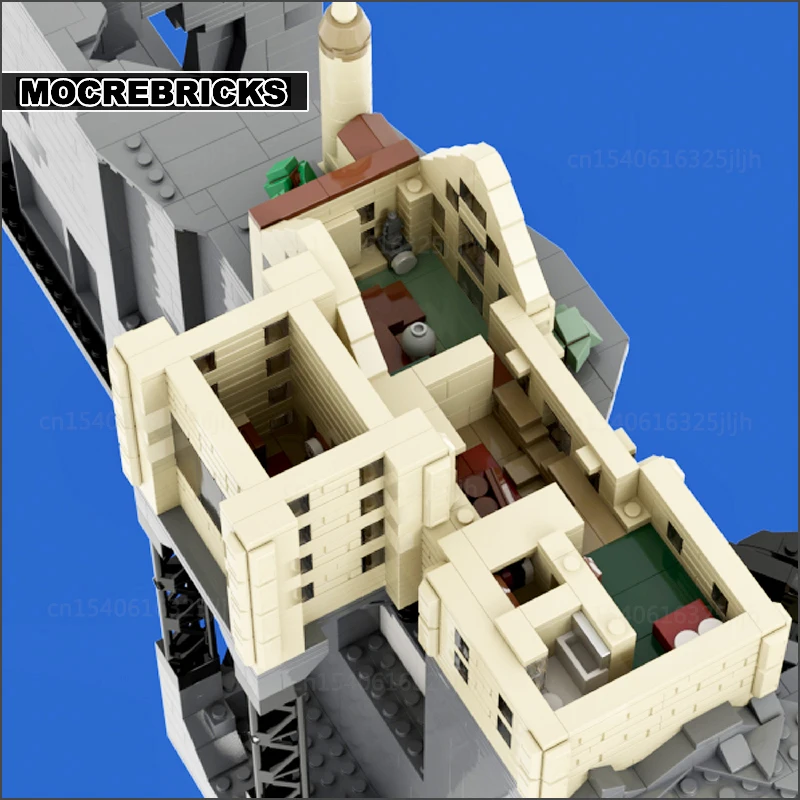 Famosa architettura di scene cinematografiche La serie animata MOC Building Blocks Micro Batcave Tecnologia Mattoni Modello Fai da te Giocattoli per bambini Regali