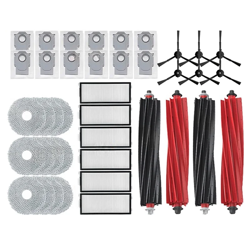 

B64B-для Roborock Qrevo Master, запасные части, аксессуары, основная боковая щетка, HEPA-фильтр, подушечки для швабры, мешок для пыли