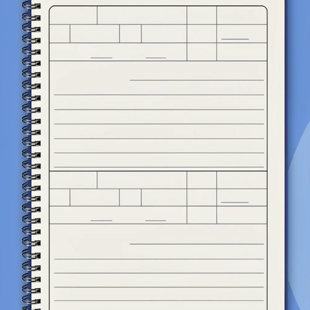 Premium Hardcover Coil Reading Record Journal Diary Planner For Note Taking Parent Child Reading School Stationery
