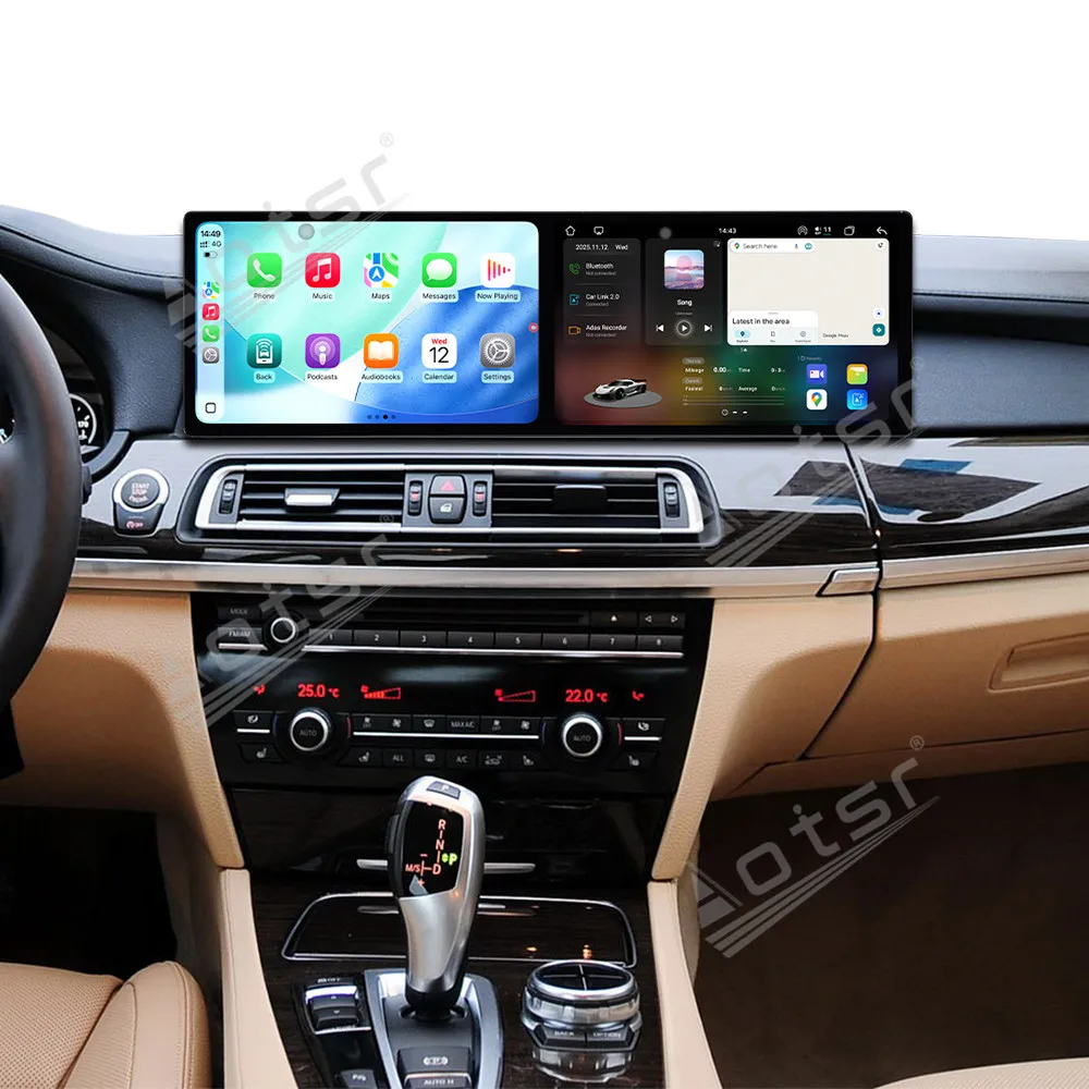 

Dual 9.1 Inch Android15 Carplay Inch Touch Screen For BMW 7 Series 2011-2017 Multimedia Player Car GPS Navigation Head Unit Auto