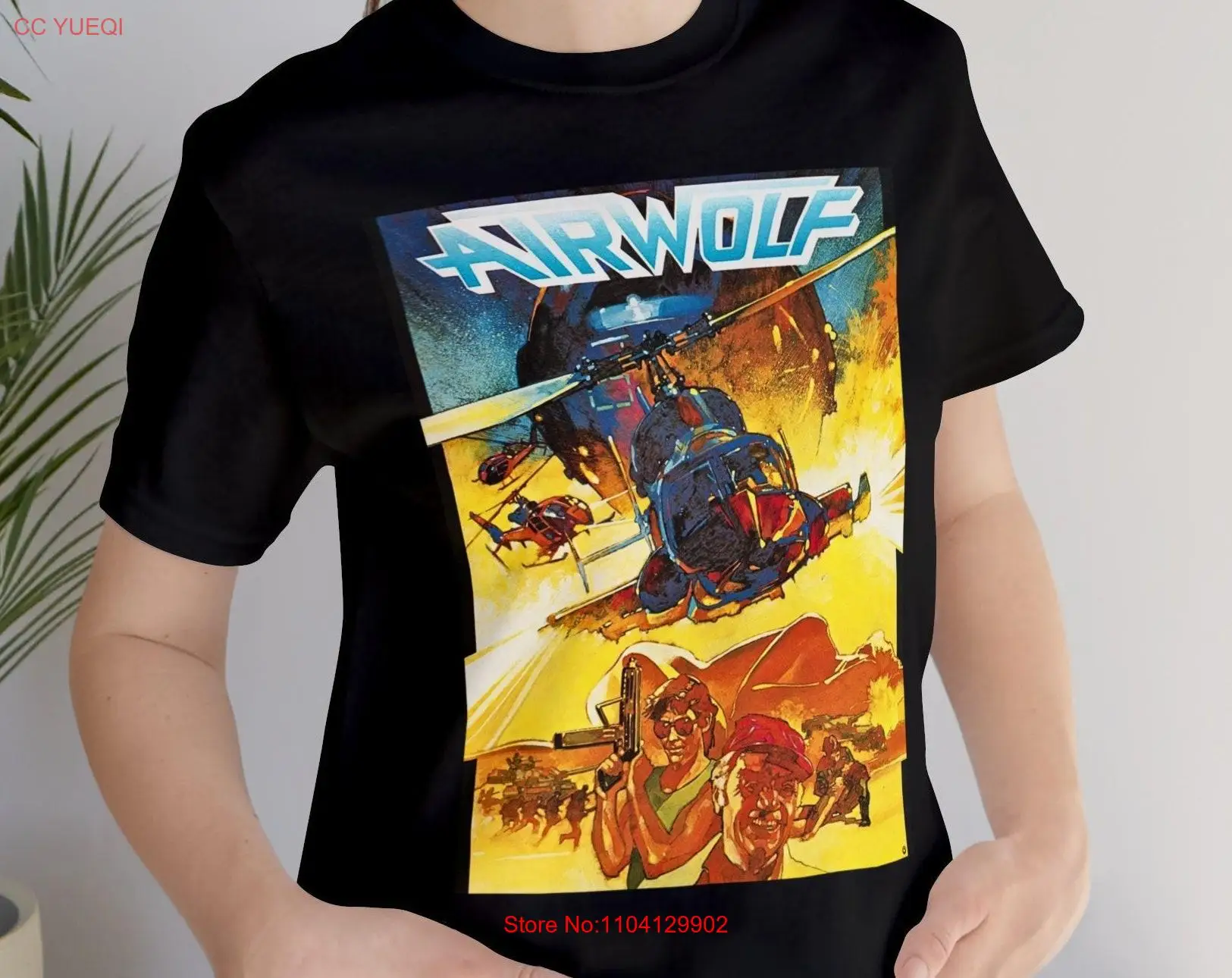 Airwolf vintage T Shirt Classic TV Shows Cult 80's gifts 90's old school long or short sleeves