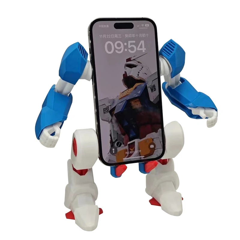 3D Gundam Mechanical Exoskeleton Holder Cartoon Anime Cool Creative Universal Lazy Support for iPad Mobile Phone Bracket Gifts