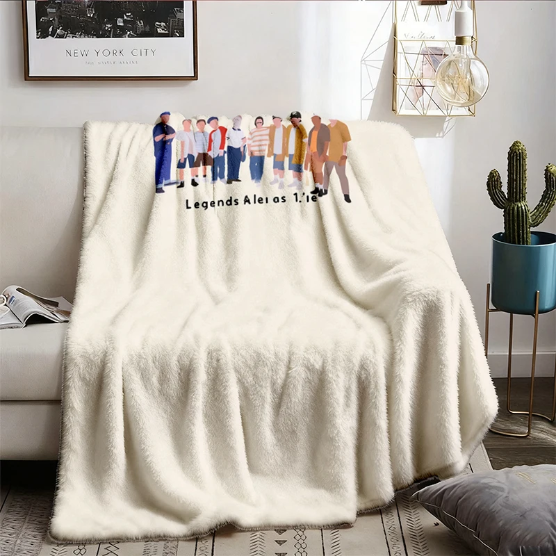 Retro Sandlot Legends Never Die Flannel Blanket, 1990s Baseball T, Flannel Throw, Baseball team Cozy Blanket