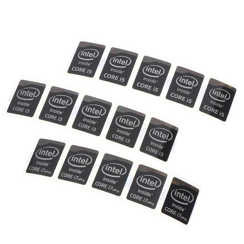 5 stili varietà di scelte etichetta adesiva originale di quarta generazione I3 I5 I7 Celeron Intel Core 5 pezzi etichetta adesiva in metallo per Laptop