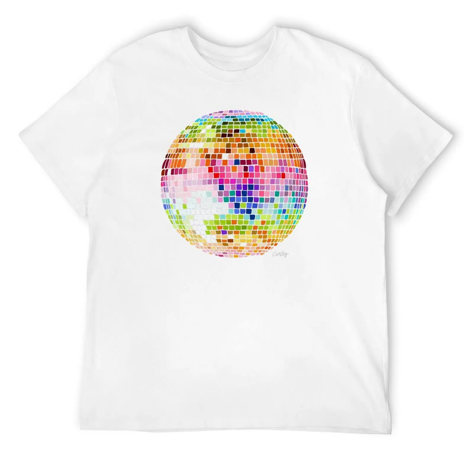 

Disco Ball – Rainbow on Charcoal T-Shirt graphic tee shirt Louboutins rapper graphic tees Men's cotton t-shirt