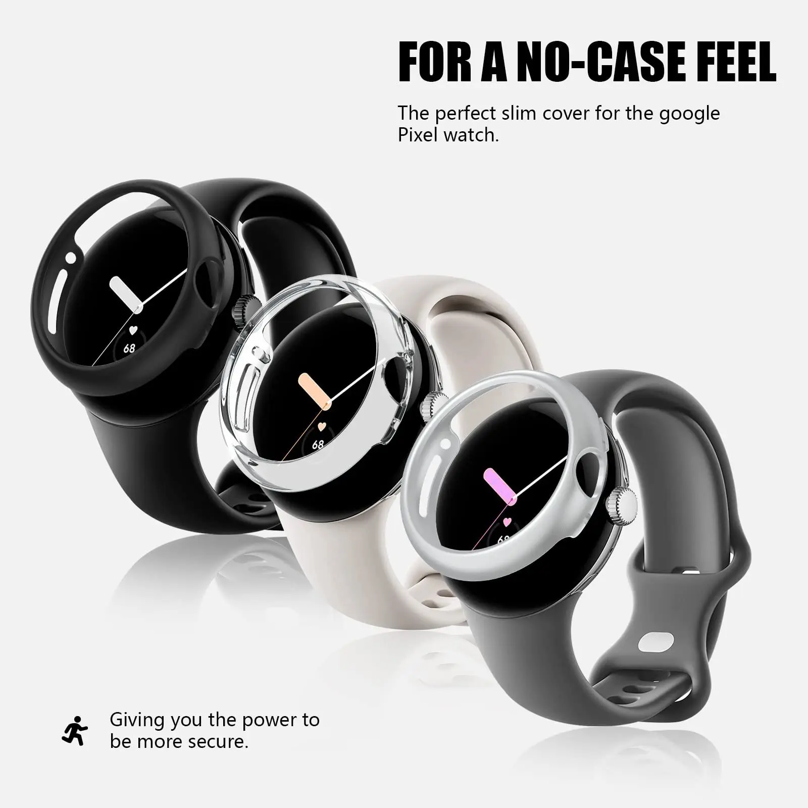 Funda para Google Pixel Watch Strap PC Bumper Frame Shell antiarañazos (sin Protector de pantalla) Pixel Watch 2 Case Accessories