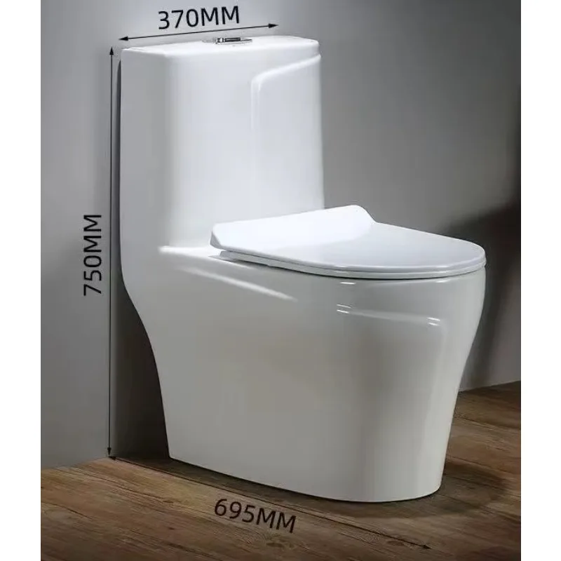 Modern Ceramic Round Bowl Bathroom Toilet with Standard Height Floor-Mounted Design Reliable Flush for Multi-Use Daily Use