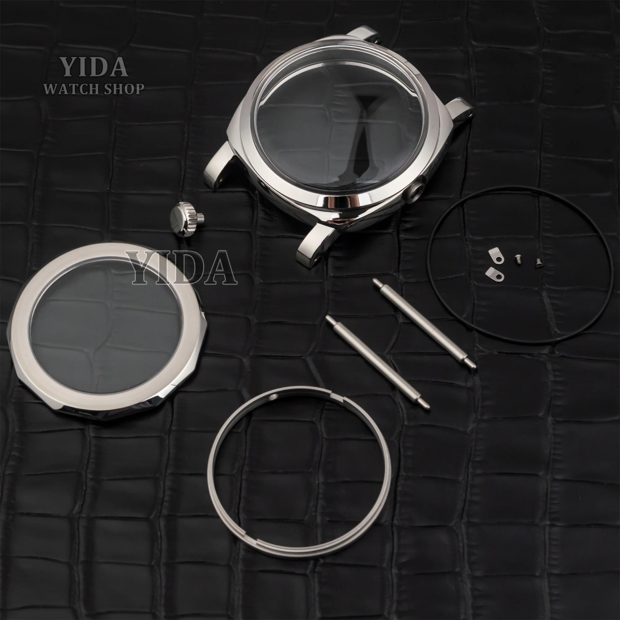 Per PAM Vintage Mod Cassa per orologio Retro 47mm Cassa in acciaio inossidabile 100M Impermeabile 6152 ETA6497/6498/ST3600 Strumenti di riparazione del movimento