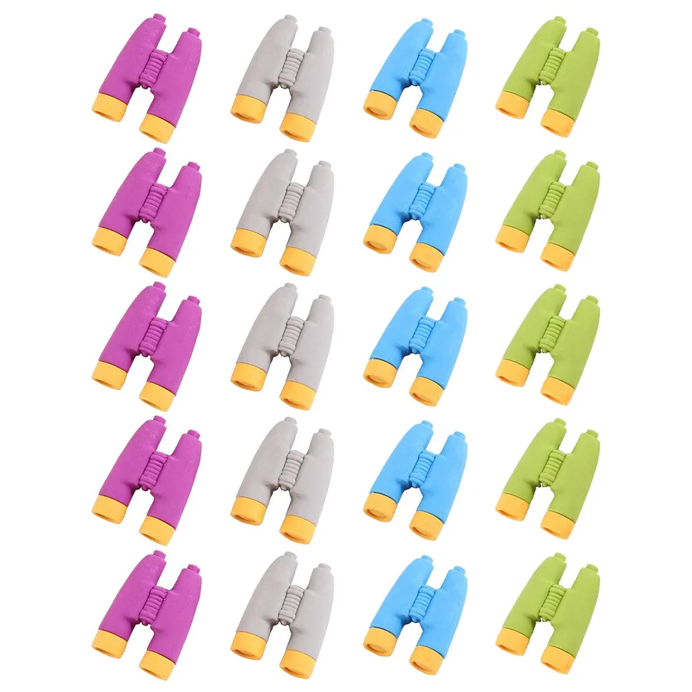 

24 Pcs Stereoscopic Erasers Cute Detachable Adorable Telescope Erasers Rubber School Office Supplies Kids Students Practical