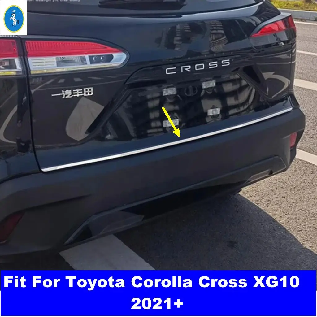 

For Toyota Corolla Cross XG10 2021 - 2024 Rear Trunk Tailgate Door Strip Decoration Cover Trim Stainless Accessories Exterior