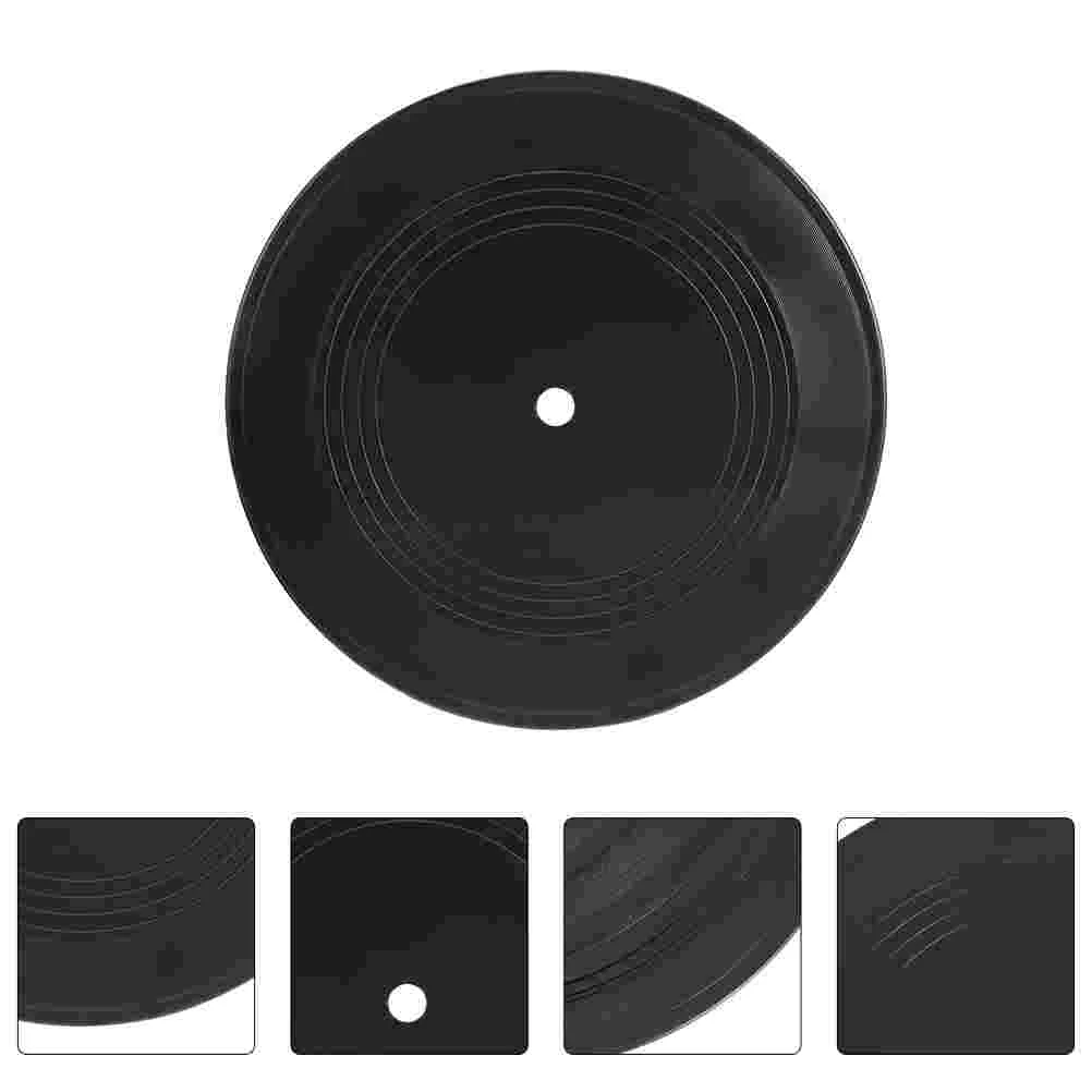 3 Pcs Vinyl Record Decoration Blank Records Interior Adornments Home Bar Supplies Vintage Aesthetic Wall Retro Fake Gift