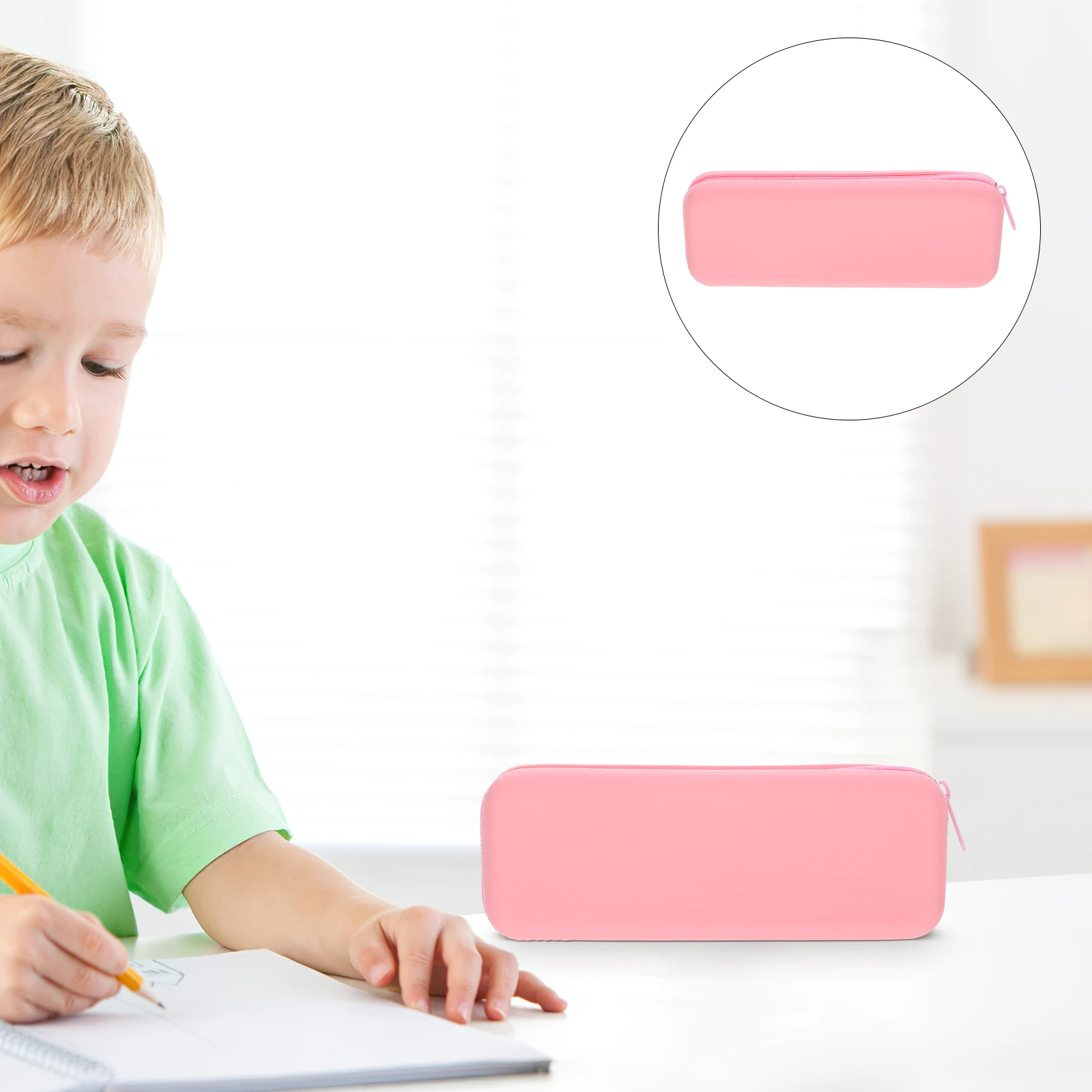 

Colored Silicone Bag Aesthetic Lightweight Portable Pen Holder Small Pencil Case For Kids Adults College Students Tear