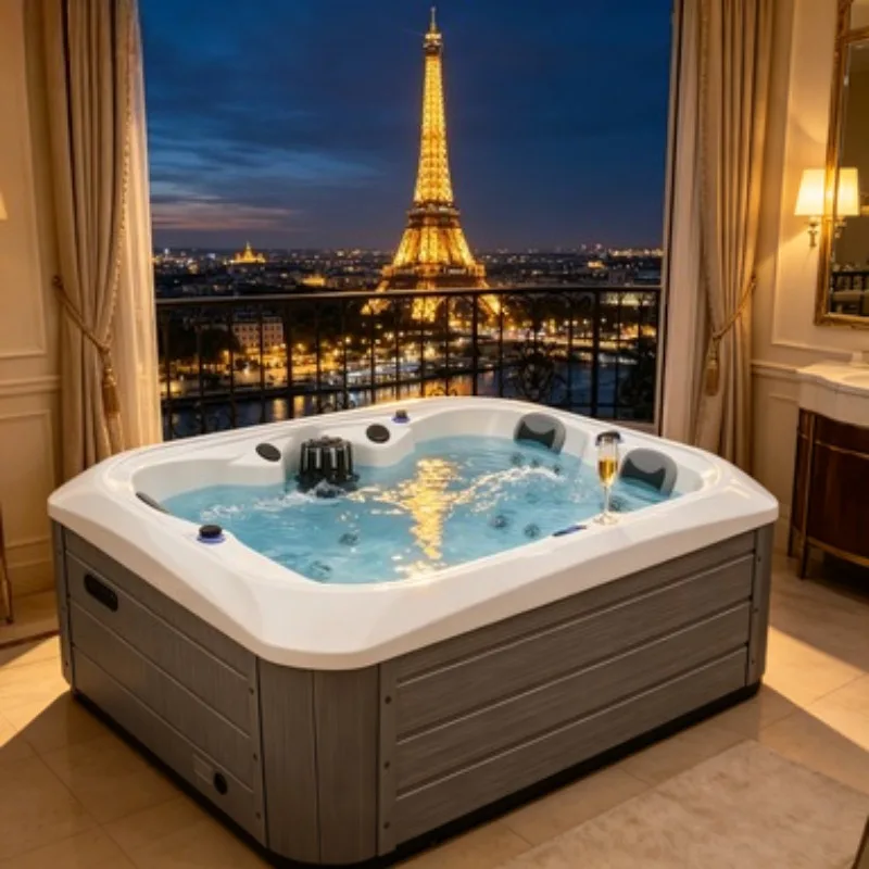 Best Quality Hot Tub Whirlpool Jacuzzi Massage Bathtub Hydrotherapy Acrylic 5 Person Outdoor Balboa 52 Jets Ozone Spa