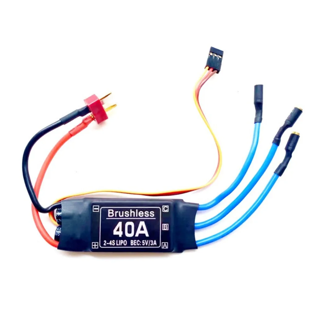 30A 40A فرش ESC 2-4S 5 فولت 3A UBEC الإلكترونية سرعة تحكم T التوصيل 3.5 مللي متر الموز رئيس طائرة مزودة بجهاز للتحكم عن بُعد أجزاء ل RC FPV هليكوبتر