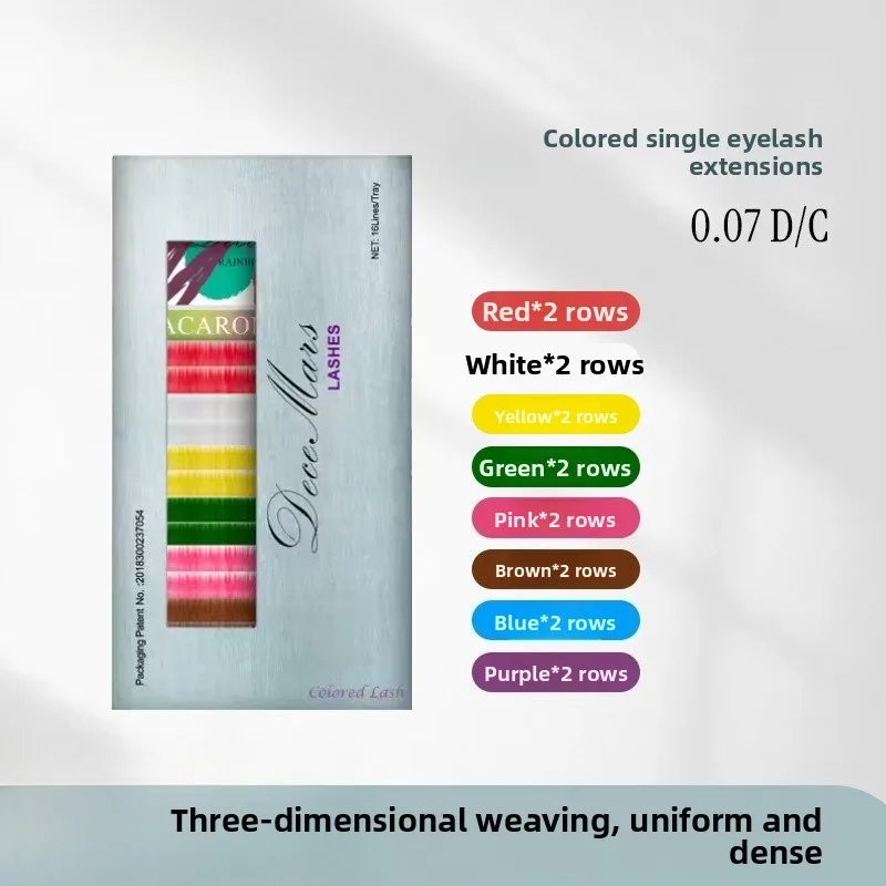 Color Single Grafted Eyelashes, Eyelash Extensions, Monochrome and Mixed Colors