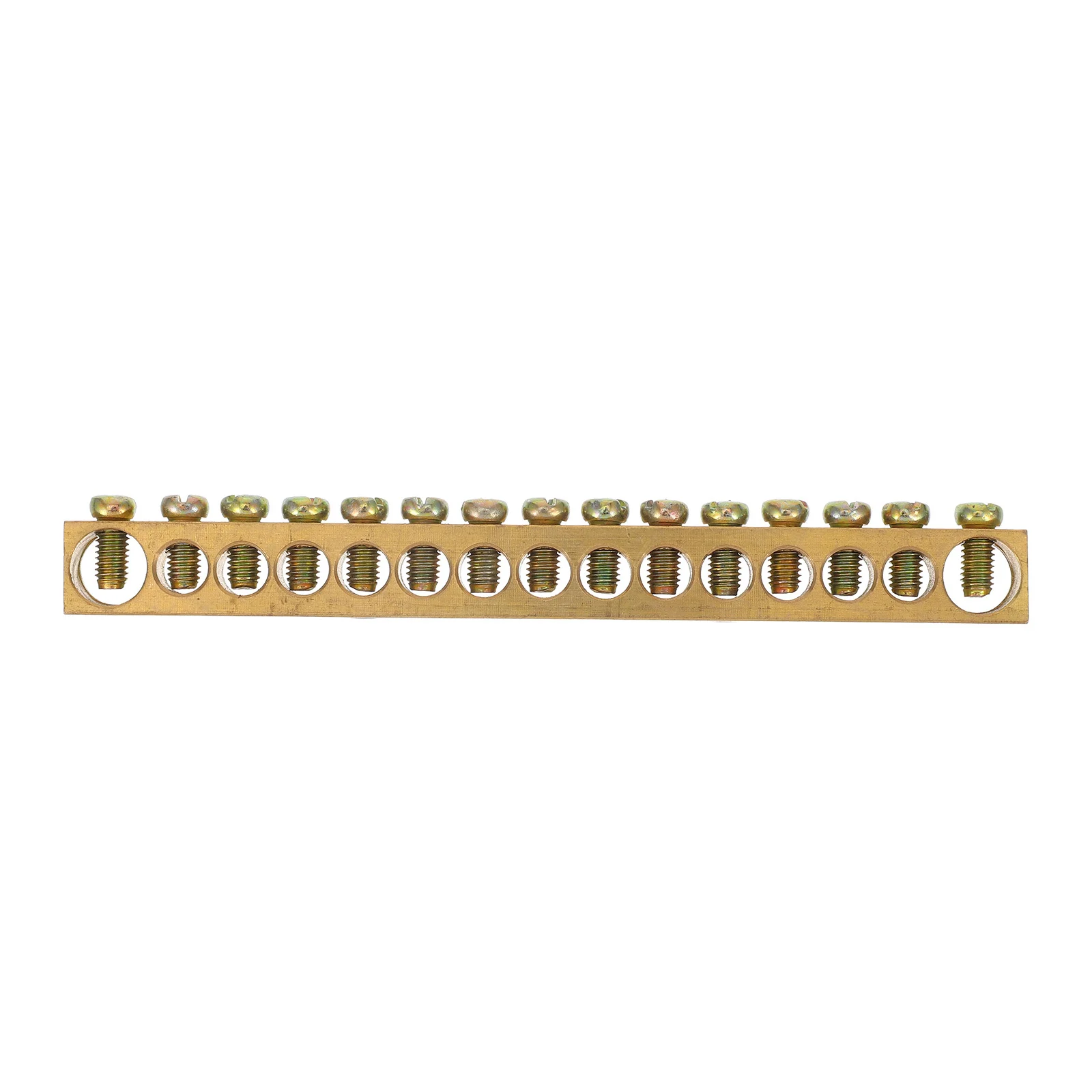 

15-Hole Terminal Bus Distribution Ground Bar Heavy Duty Terminal High Connector Electrical Panel Copper