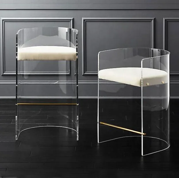 Unique Design Transparent Acrylic Stool Acrylic Stool Chair Sturdy and Beautiful Simple Suitable for Living Room Bedroom