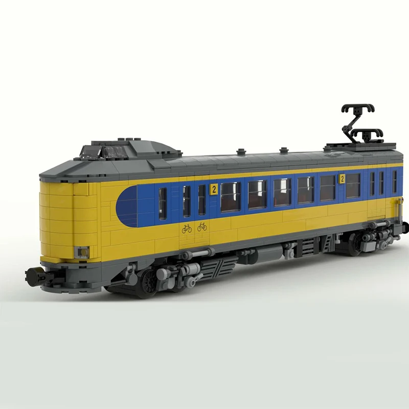 936PCS City Car Model MOC Building Bricks City Electric Commuter Train Modular Technology Assemble Toys Children Holiday Gifts